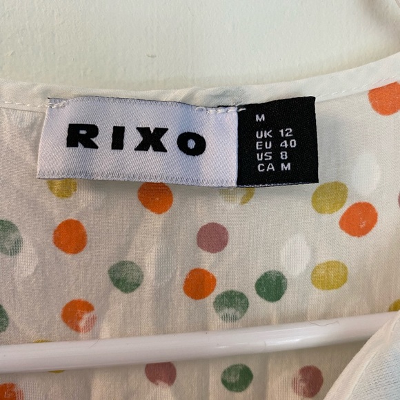 RIXO Eliza Pollen Spot Embroidery Dress Size 8 - Picture 3 of 12